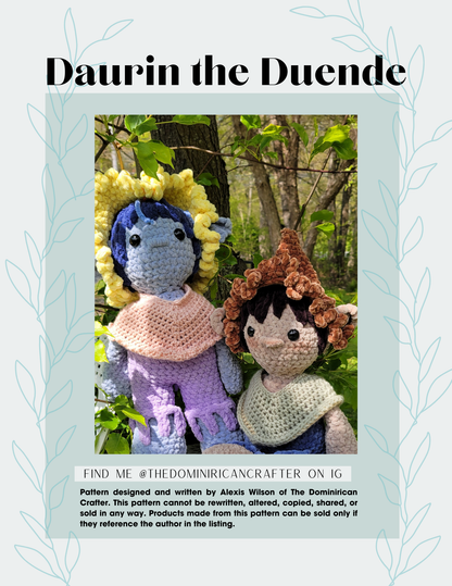 Daurin Duende | Crochet Pattern PDF | Adv. Beginner Friendly PDF Pattern | Cryptid Crochet Pattern | Amigurumi Pattern PDF