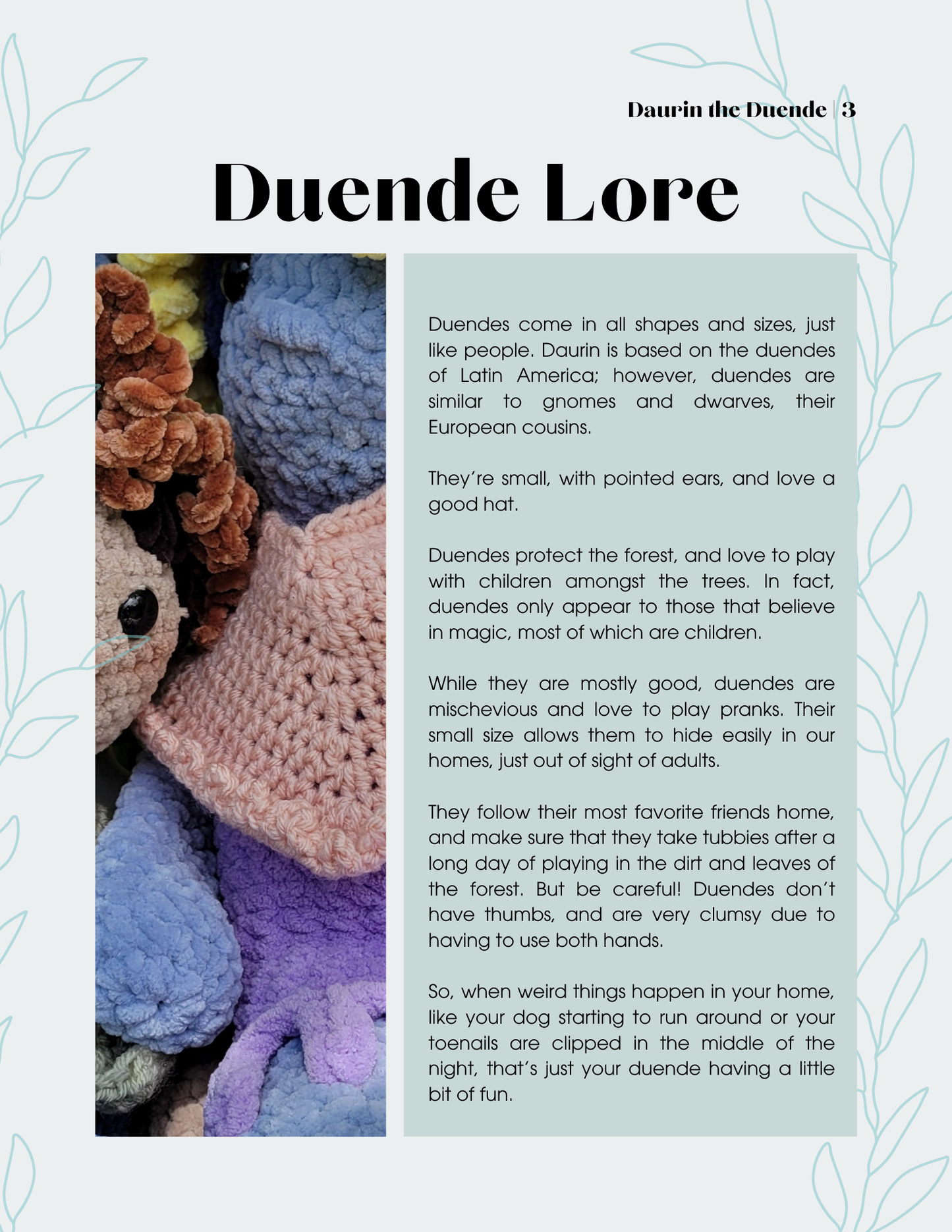 Daurin Duende | Crochet Pattern PDF | Adv. Beginner Friendly PDF Pattern | Cryptid Crochet Pattern | Amigurumi Pattern PDF